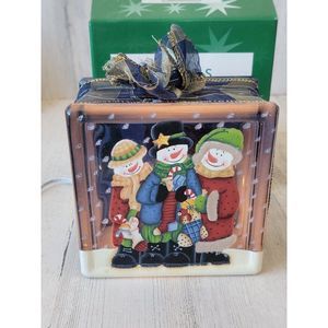 Seasons holidays light up snow family Xmas home decor figure